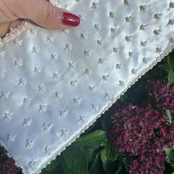 Vintage silk and Italian beads. Envelope clutch - Picture 11 of 11